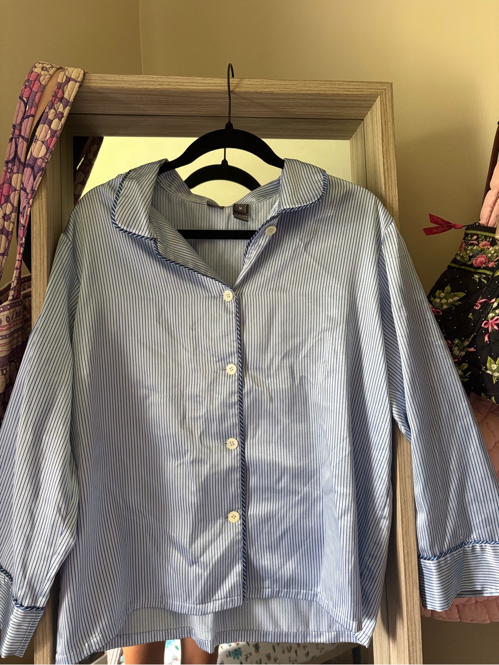 Saks Fifth Avenue Blue and White Pajama Set